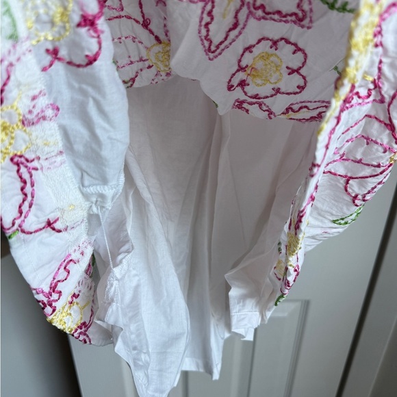 LILLY PULITZER Embroidered Mini Dress Floral Amber Fruit Lined Pink Preppy 2 - Picture 6 of 7